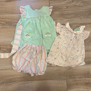 Kids Rainbow and Floral Matching Set